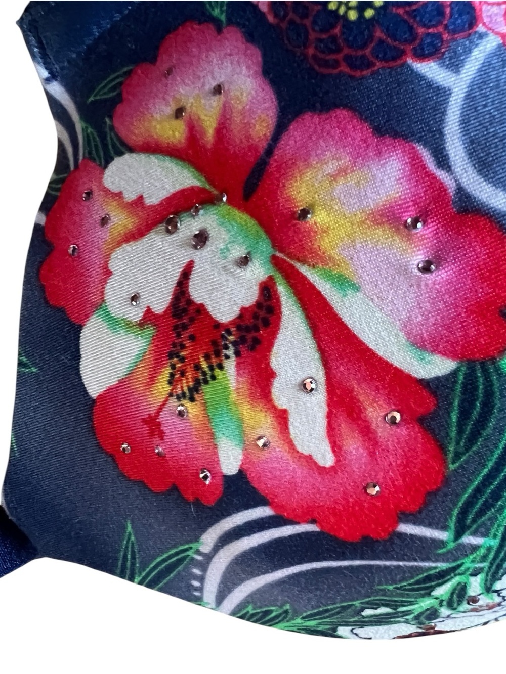 LMC Victoria's Secret Multi-Color Floral Sparkly Embellishments Plunge Bra 32DD - Picture 5 of 5